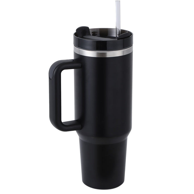 40oz Straw Coffee Mug With Handle Portable Car Stainless Steel Water Bottle Large Capacity Travel Bisphenol FREE