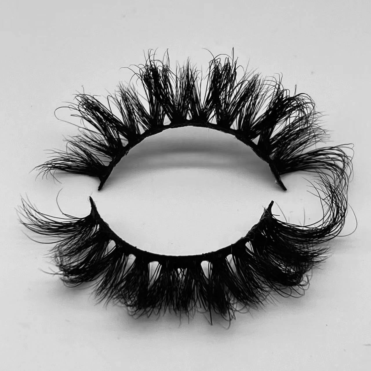 5D Mink Lashes Russian D Curl Lash Fluffy Volume Style False Eyelash Soft Natural Look Cat Eyelashes 1 Pair 18MM