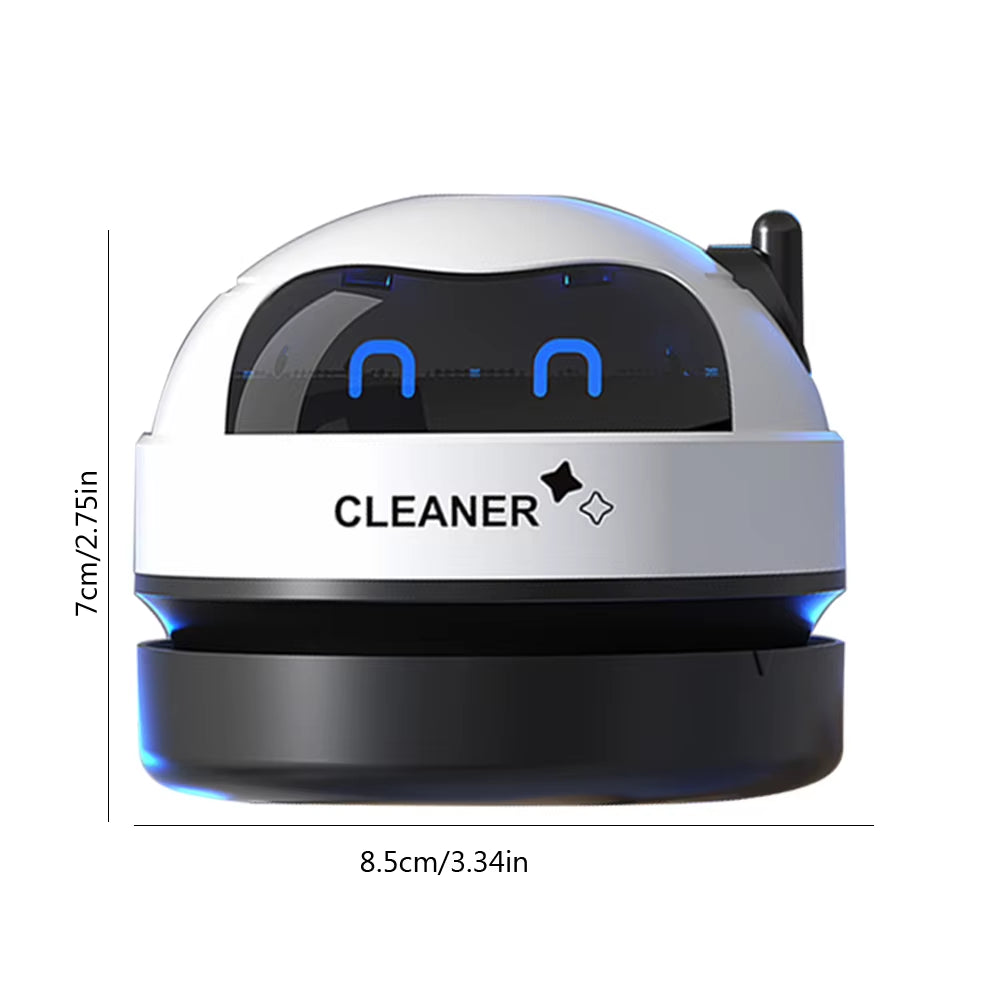 Desk Dust Vacuum with Clean Brush Portable Table Dust Removal Cleaning Brush USB Charging Desktop Cleaner Mini Vacuum Cleaner