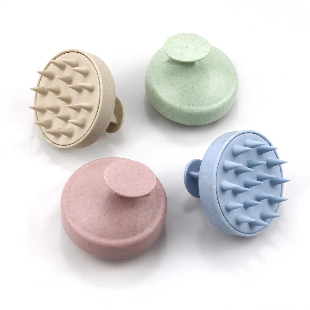 Silicone Shampoo Brush Head Scalp Massage Comb Clean the Scalp Thoroughly Body Massage Brush Bath Brush Salon Hairdressing Tool