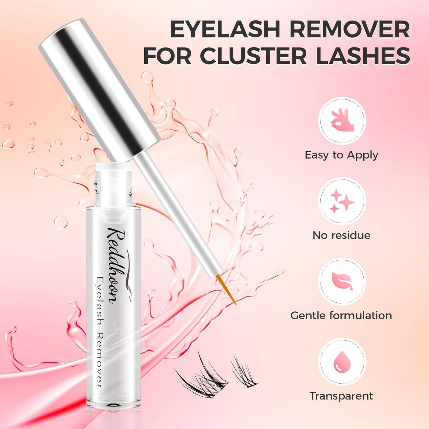 2 in 1 Lash Bond and Seal Waterproof with Lash Remover,Lash Glue for Eyelash Clusters,Bond Seal and Remover Lash Kit,Bond and Seal Lash Glue with Long Lasting (2 Pcs)