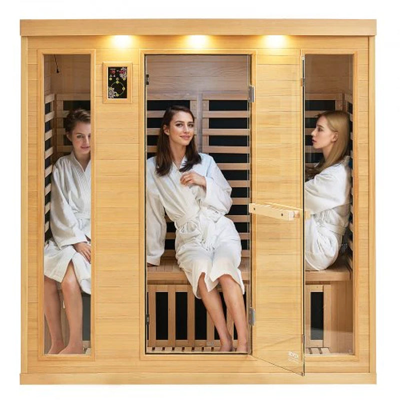 VEVOR Far Infrared Wooden Sauna Room Home Sauna Spa for 3 to 4 Person 2580W