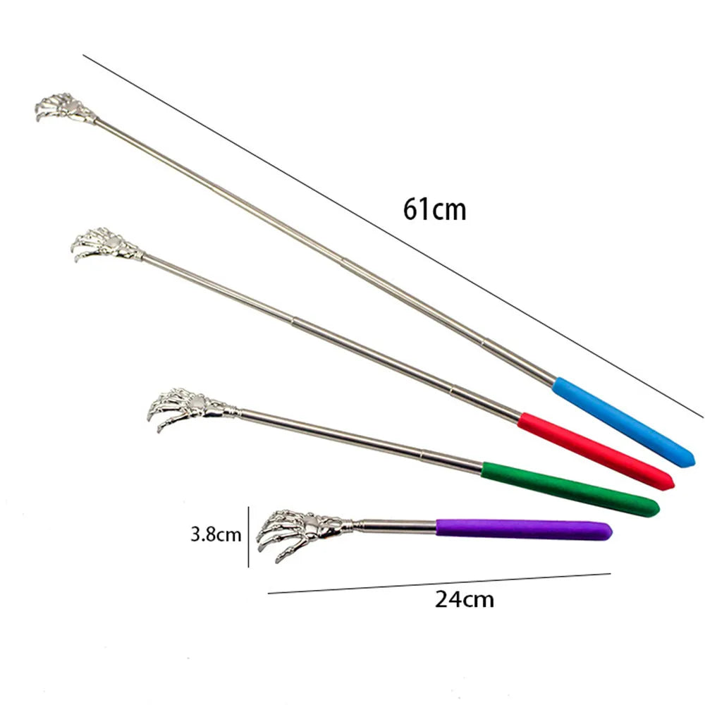 Stainless Steel Back Scratcher Telescopic Scratching Massager Extendable Itch Old Man Happy Health Products Hackle Handicrafts