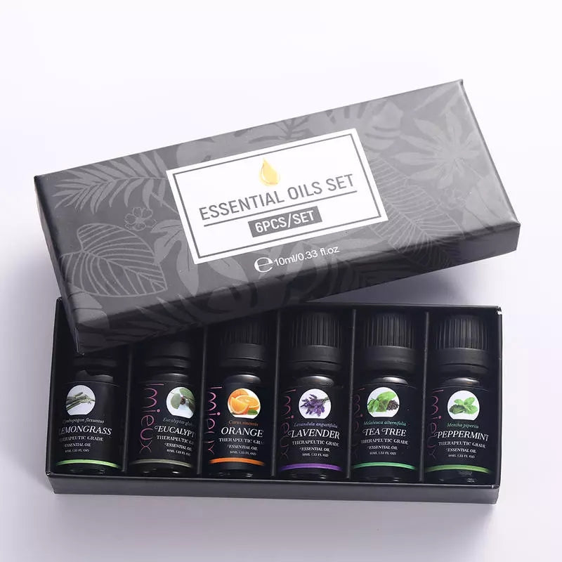 10ml 6pcs/kit Gift Set Pure Essential Oils for Aroma Diffusers