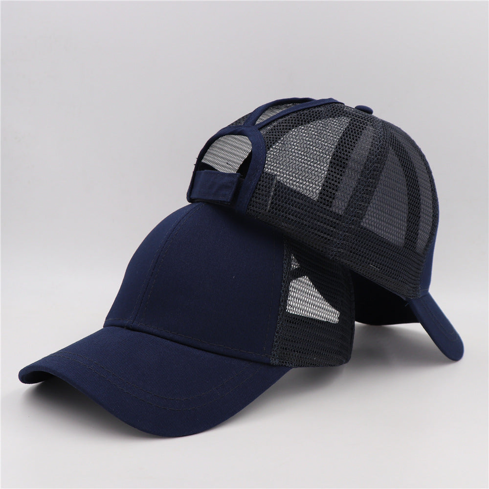 Wish Amazon&#039;s New European And American Women&#039;s Ponytail Cap Spot Summer Breathable Mesh Cap Back Opening Baseball Cap Can Be Customized