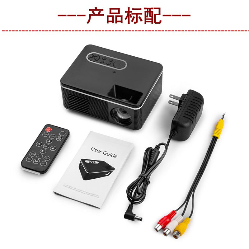 H90 Mini Projector Home LED Portable Micro Projector HD 1080P Home Projection