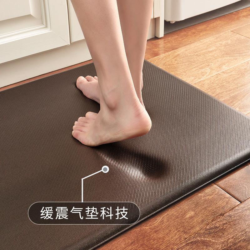 Thickened Kitchen PU Leather Non-slip Floor Mat Oil-proof Floor Mat Household Washable Erasable Long Carpet Mat