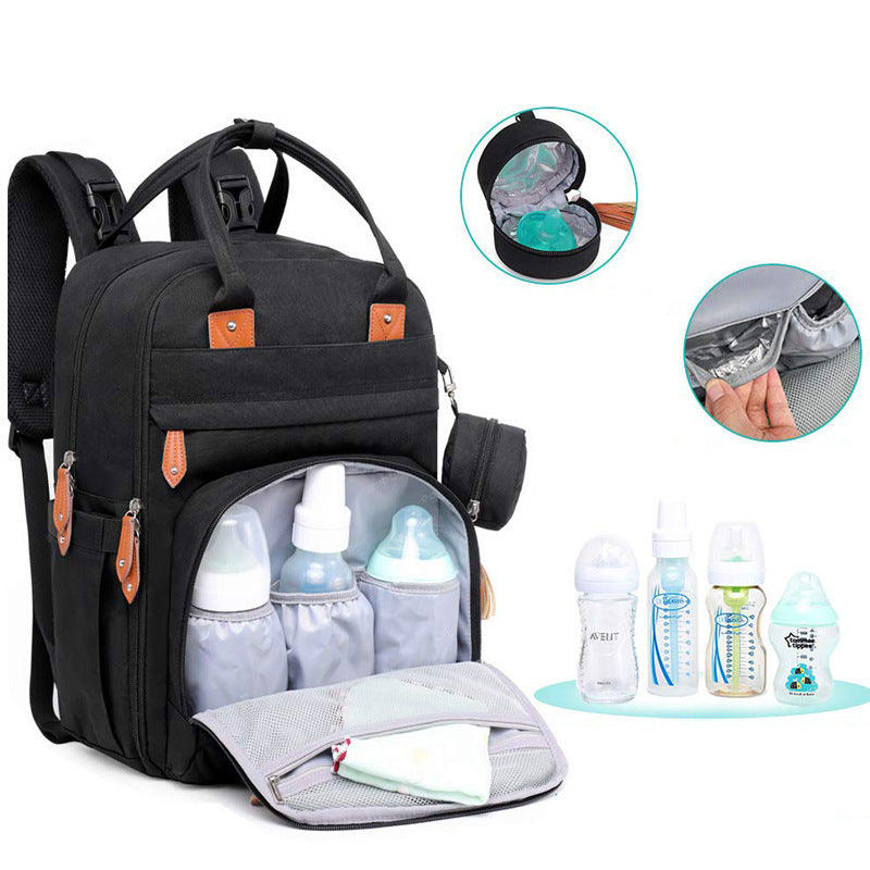 Mommy Bag Multi-functional Folding Bed Mother And Baby Bag New Large-capacity Portable Shoulders Mommy Bag