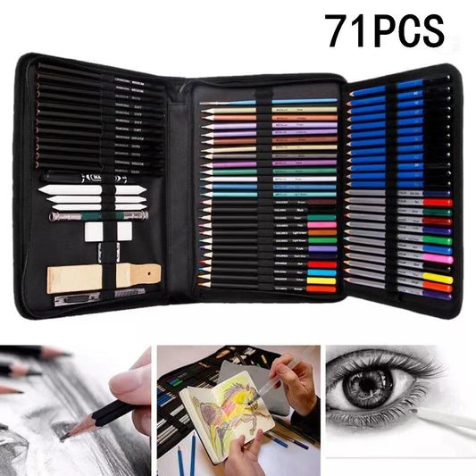 71pcs Colored Pencil Painting Set New Product Sketch Colored Pencil Drawing Toolkit  New Product 72pcs