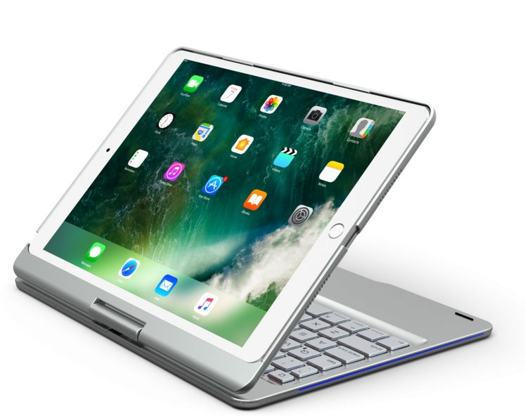 Compatible with Apple, Five ipad universal 360 degree rotating with breathing light Bluetooth keyboard