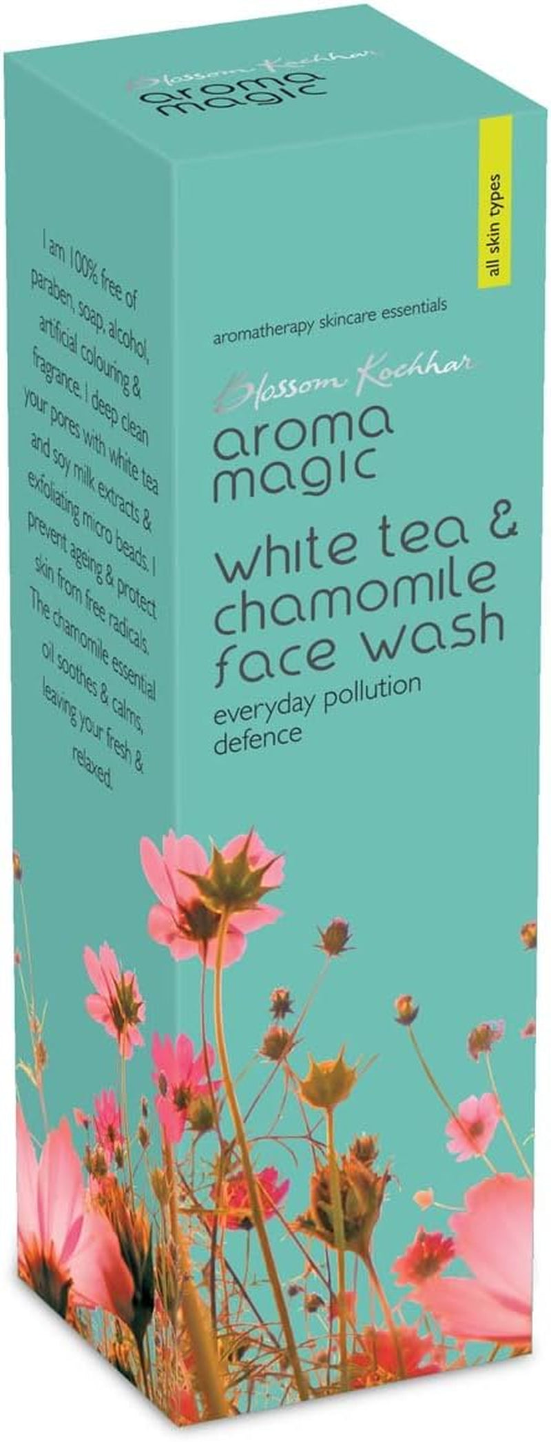 White Tea & Chamomile Face Wash | Free Radical Damage Protection | Reduces Signs of Aging | Refreshing & Soothing | for All Skin Types | 3.38 Fl Oz/100Ml