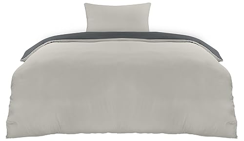 Utopia Bedding Duvet Cover Double - Soft Microfibre Polyester - Bedding Quilt Cover Set, with Pillow cases (Grey)