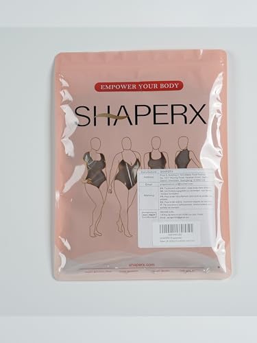 SHAPERX Women's Shapewear Bodysuit Tummy Control Body Shaper Seamless Sculpting Snatched Waist Body Suit