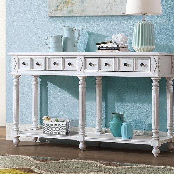 Inch Long Sofa Table With 2 Drawers Of The Same Size And Bottom Storage Rack