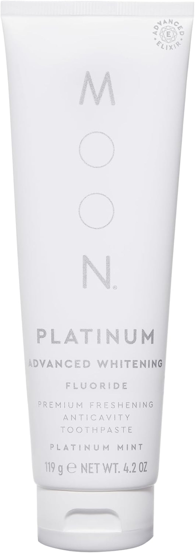 Platinum Advanced Teeth Whitening Toothpaste with Fluoride - SLS Free Toothpaste with Titanium Dioxide & Essential Oils for Cavity Protection & Surface Stain Removal - Platinum Mint (4.2 Oz)