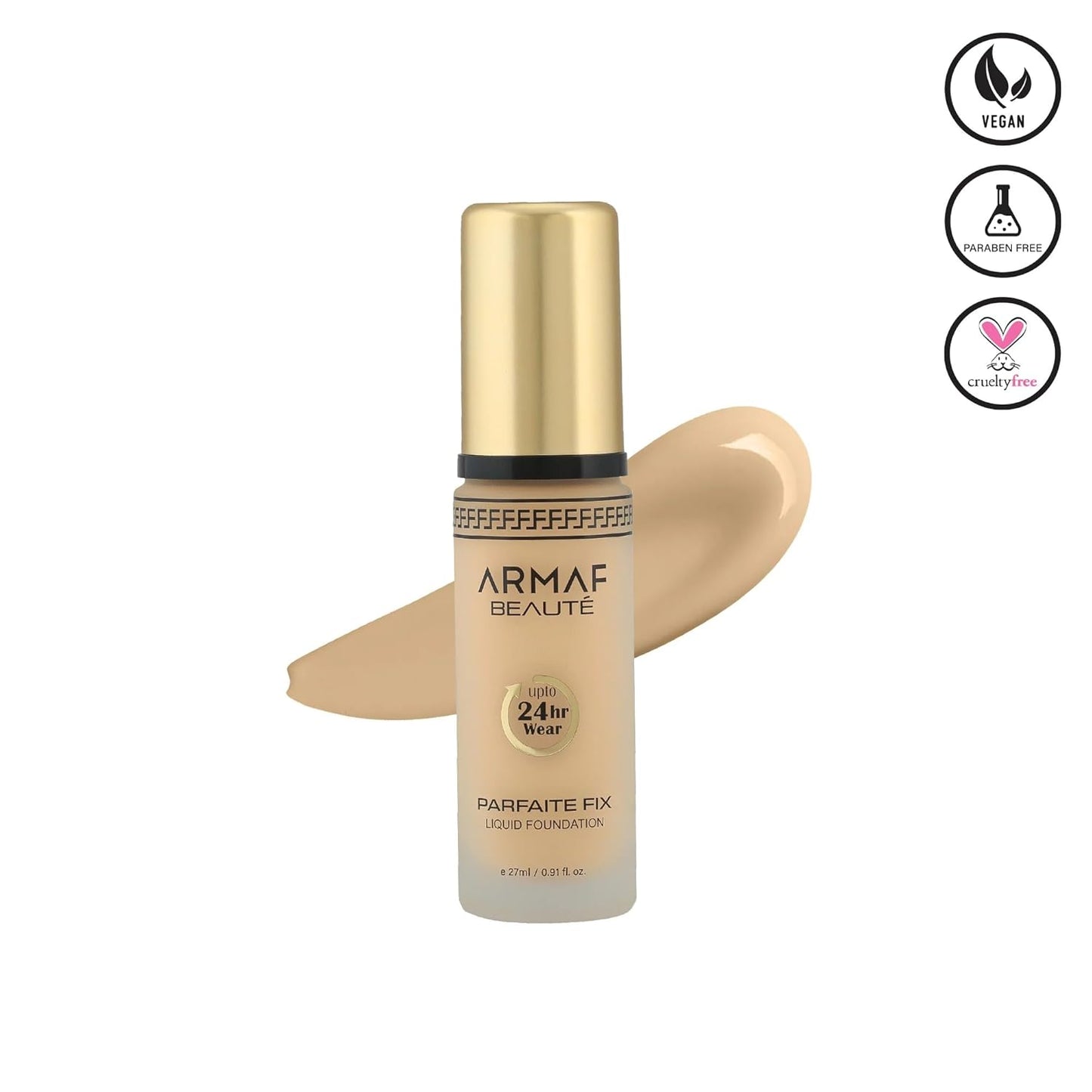 Beauté Parfaite Fix Liquid Foundation Makeup - Water Resistant, Lasts up to 24 Hours | Natural, 27 Ml/0.91 Fl.Oz