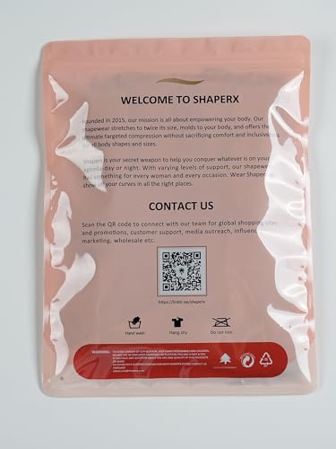 SHAPERX Women's Shapewear Bodysuit Tummy Control Body Shaper Seamless Sculpting Snatched Waist Body Suit