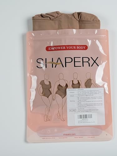 SHAPERX Women's Shapewear Bodysuit Tummy Control Body Shaper Seamless Sculpting Snatched Waist Body Suit