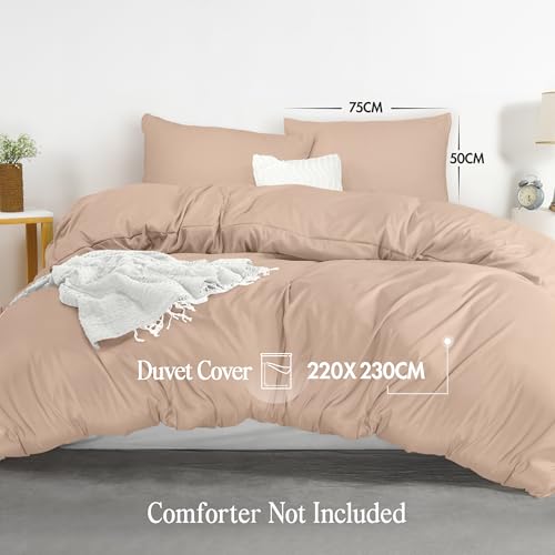 Utopia Bedding Duvet Cover Double - Soft Microfibre Polyester - Bedding Quilt Cover Set, with Pillow cases (Grey)