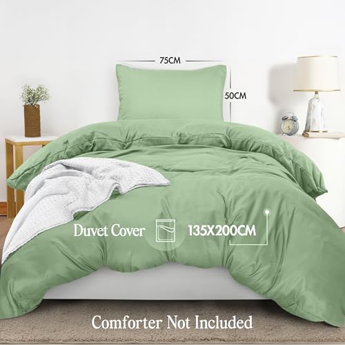 Utopia Bedding Duvet Cover Double - Soft Microfibre Polyester - Bedding Quilt Cover Set, with Pillow cases (Grey)