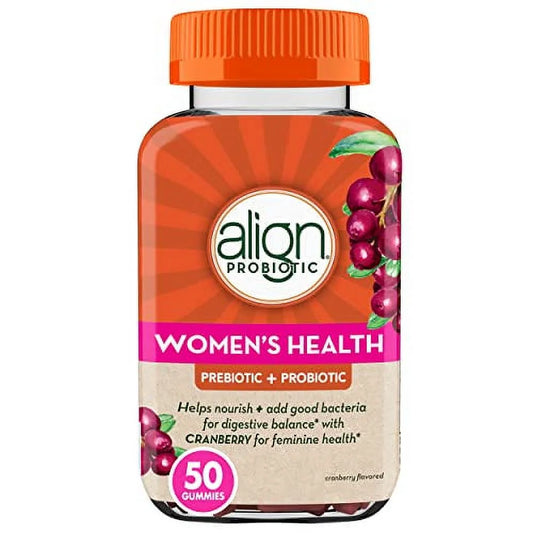 Women'S Health, Prebiotic + Probiotic, with Cranberry for Feminine Health, Help Nourish & Add Good Bacteria for Digestive Health, 50 Gummies