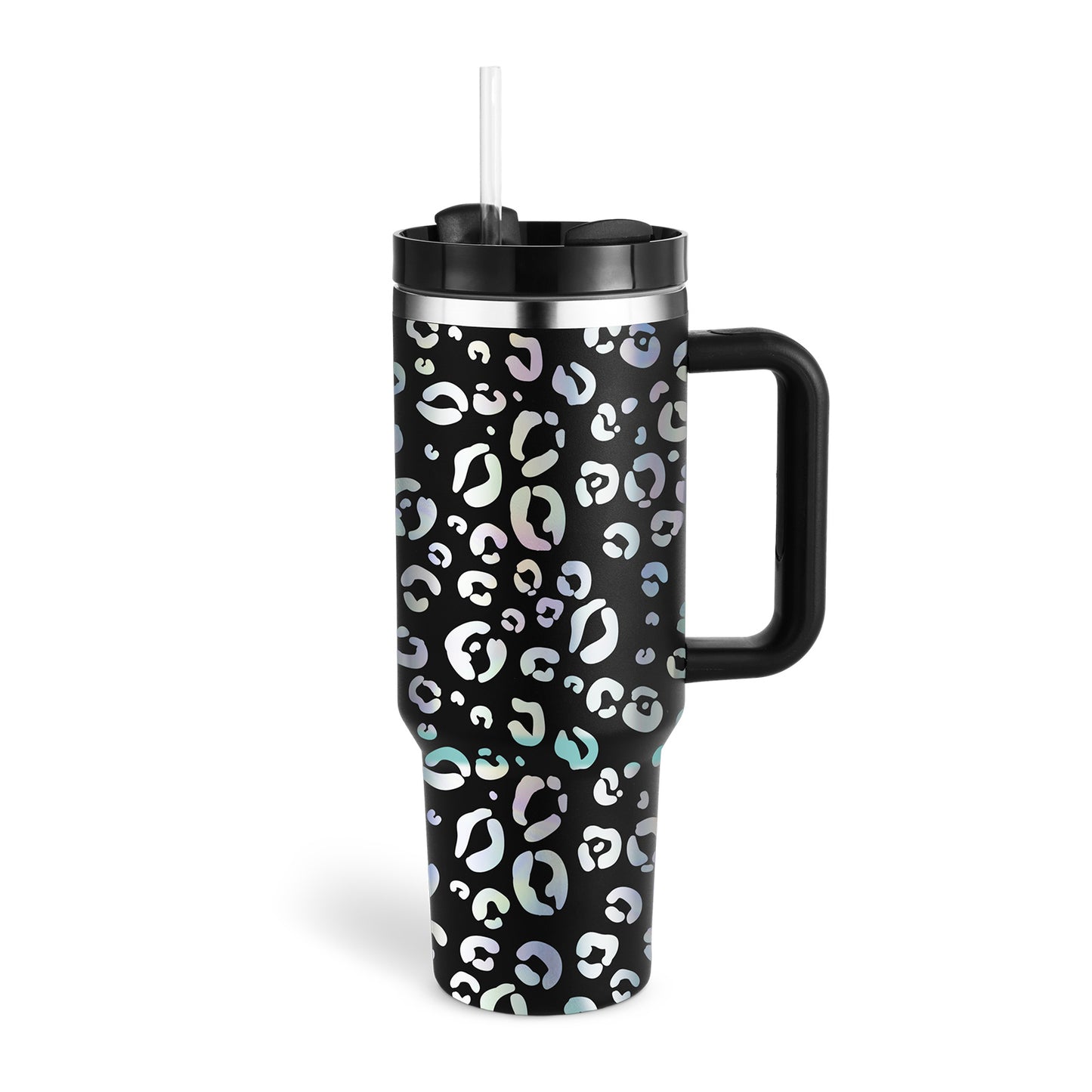 40oz Straw Coffee Mug With Handle Portable Car Stainless Steel Water Bottle Large Capacity Travel Bisphenol FREE