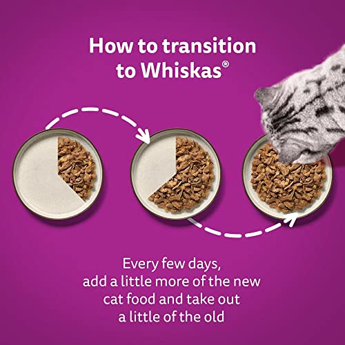 WHISKAS 1+ Adult Poultry Selection Wet Cat Food Pouches 40 x 85 g, 40 Jelly Pouches, Bulk Cat Food Megapack