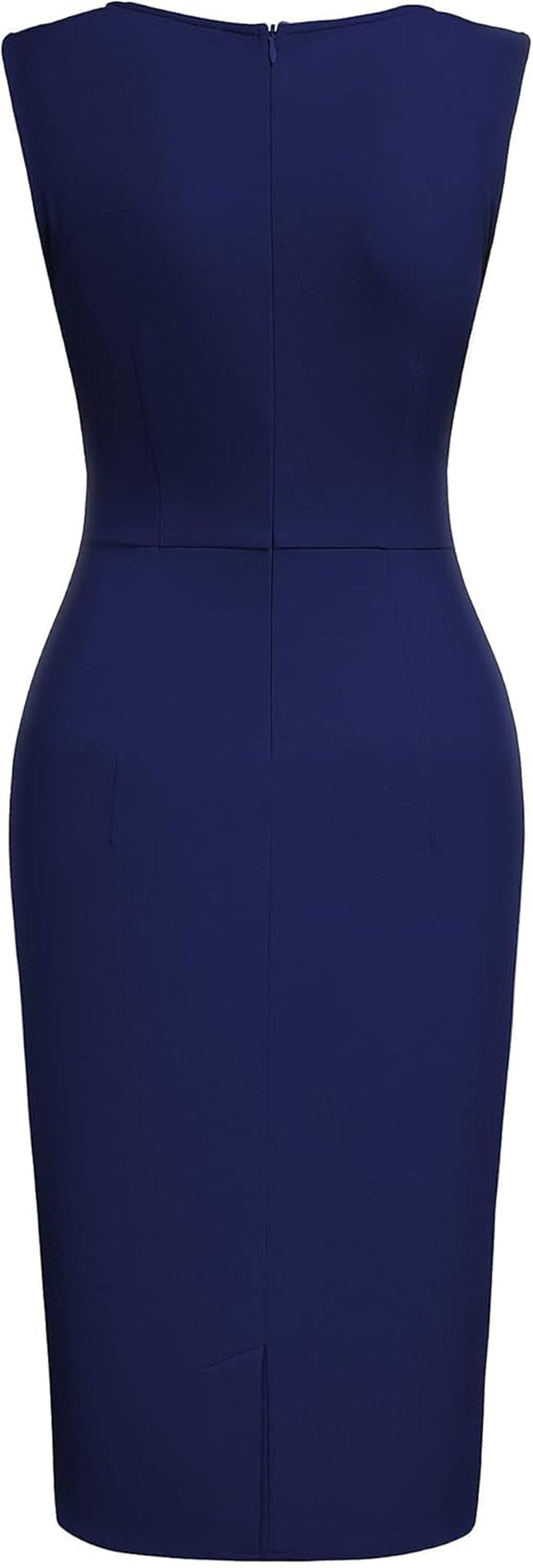 Women'S Retro Ruffle Sleeveless Cocktail Party Pencil Dress