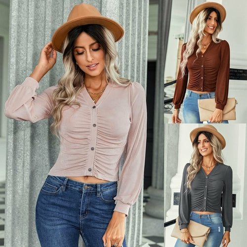 Short Top Women's New Slim Slim Knitted Sweater