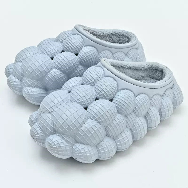 Cotton Slippers Winter Indoor Outdoor Non-slip Bubble