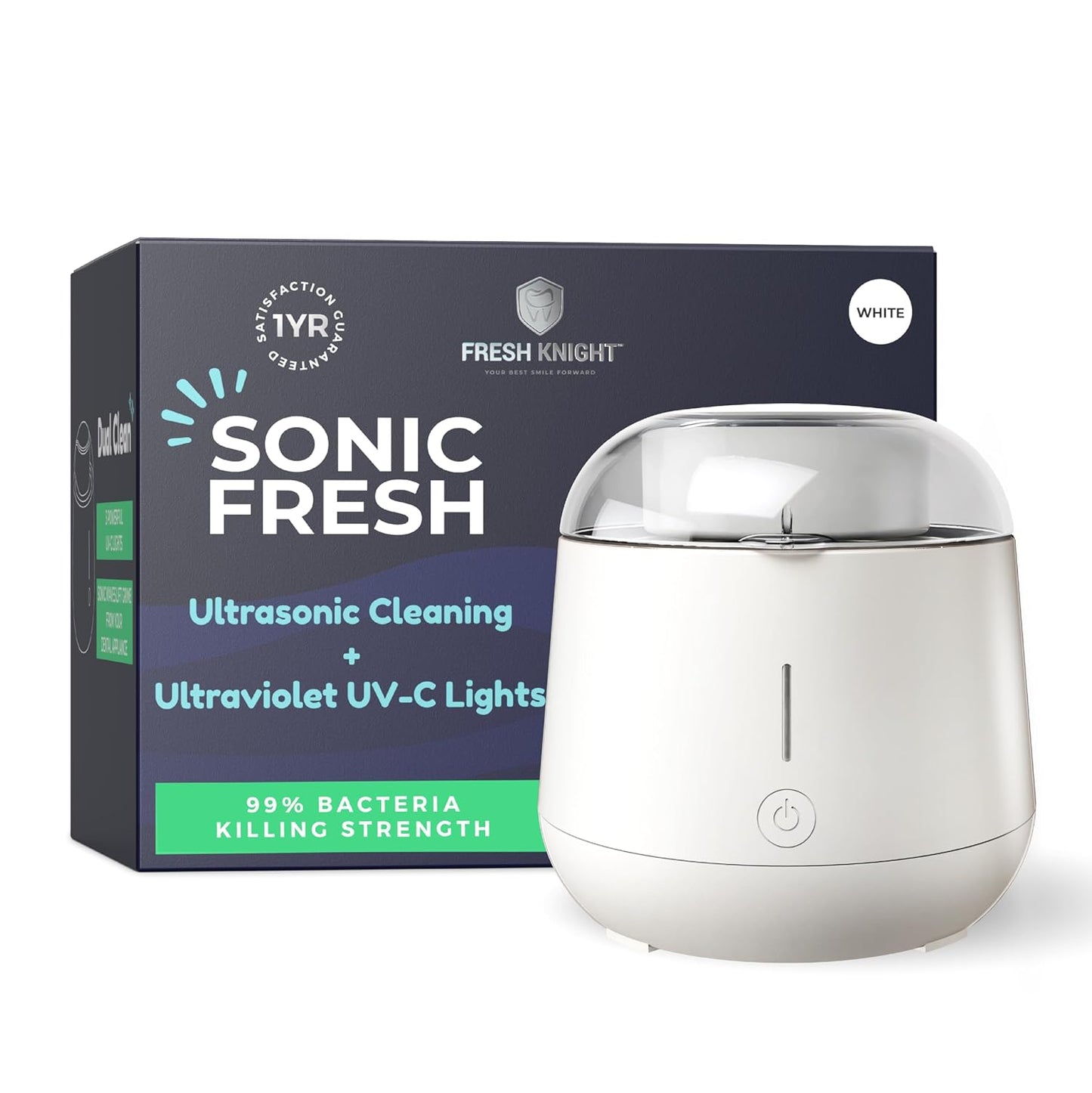 Ultrasonic Cleaner | Ultrasonic Retainer Cleaner with UV Light for Cleaning Dentures, Aligners, Mouth Guards, Whitening Trays. the Power of UVC Light Sanitizer by