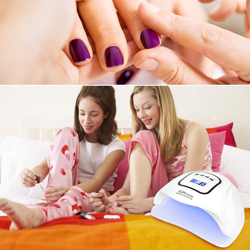 UV LED Nail Lamp 150W, Professional Nail Dryer Gel Polish Light, UV Nail Light With 4 Timer Setting, Nail Polish Curing Gel LED Dryer, Professional Nail Art Tools With Automatic Sensor, LCD Display