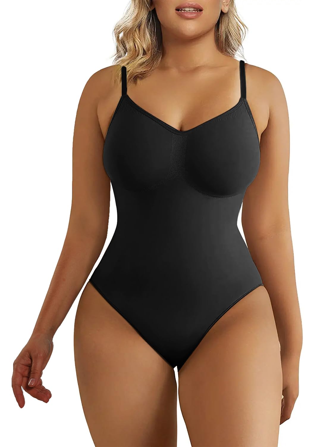 SHAPERX Women's Shapewear Bodysuit Tummy Control Body Shaper Seamless Sculpting Snatched Waist Body Suit