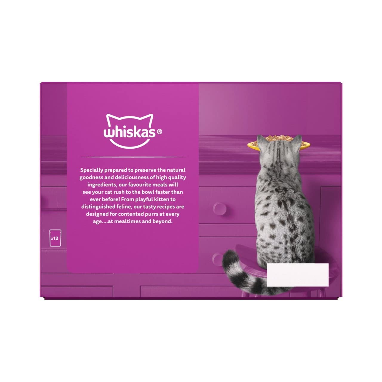 WHISKAS 1+ Adult Poultry Selection Wet Cat Food Pouches 40 x 85 g, 40 Jelly Pouches, Bulk Cat Food Megapack