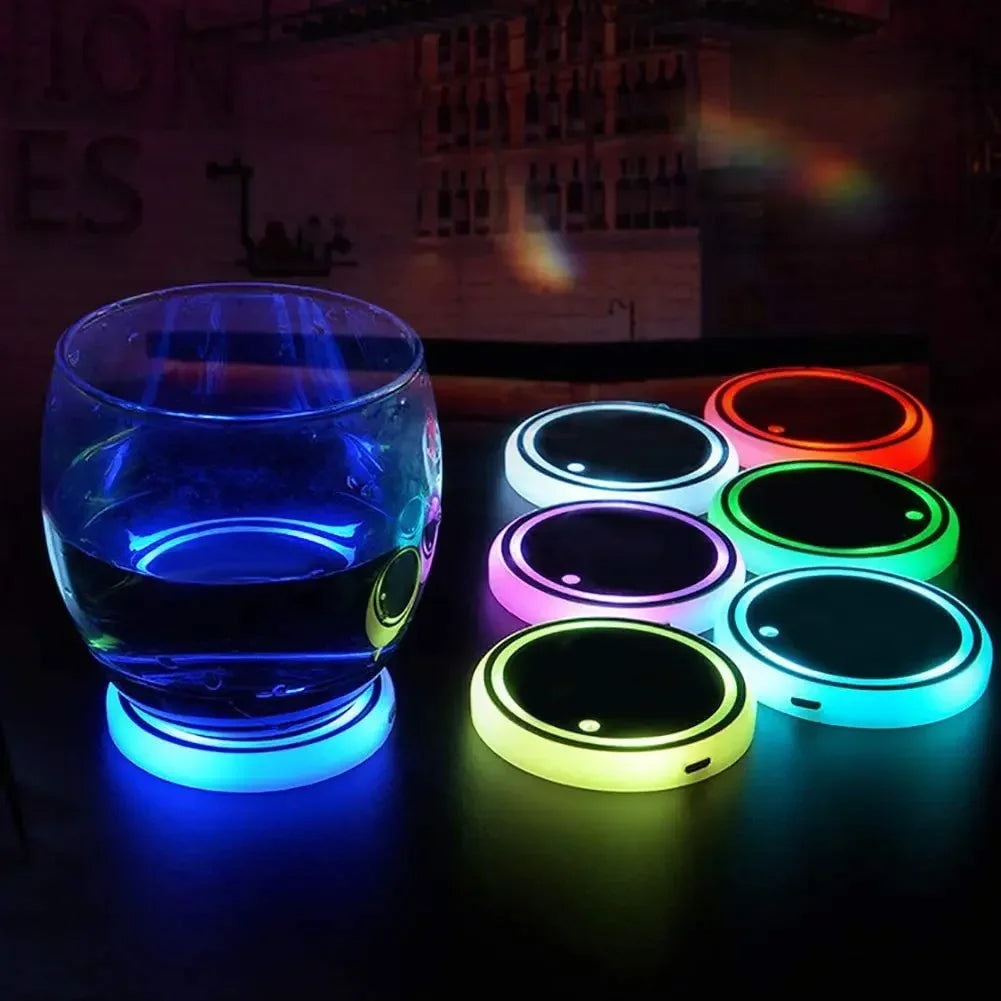 LED Car Cup Holder Light