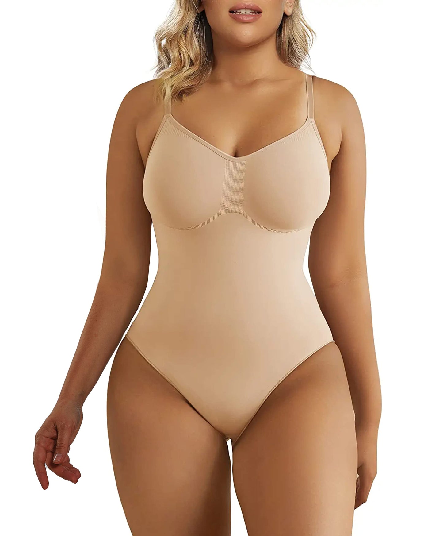 SHAPERX Women's Shapewear Bodysuit Tummy Control Body Shaper Seamless Sculpting Snatched Waist Body Suit