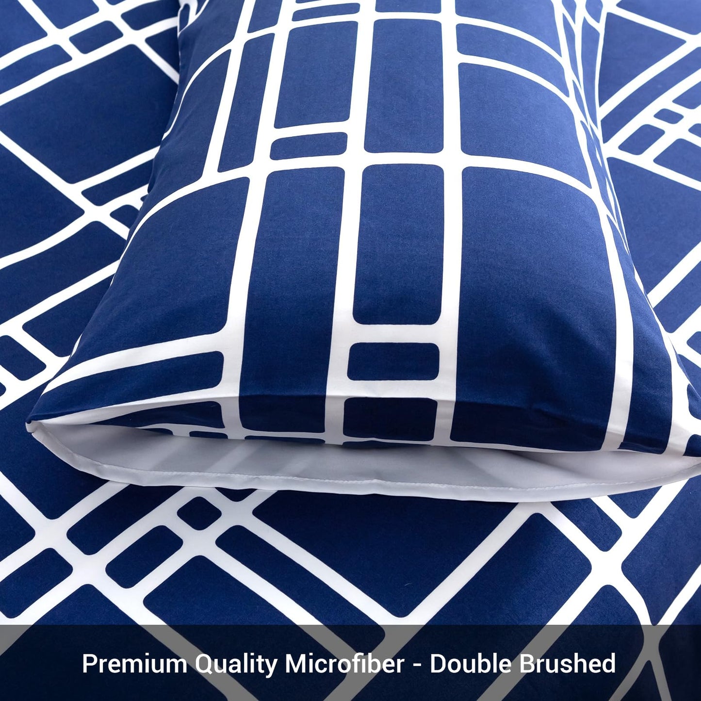 Pamposh Double Duvet Set Premium Brushed Microfiber Duvet Cover Double Ultrasoft Hypoallergenic Duvet Double Cover Set Non Iron Luxury Bedding Set With Zipper Closure