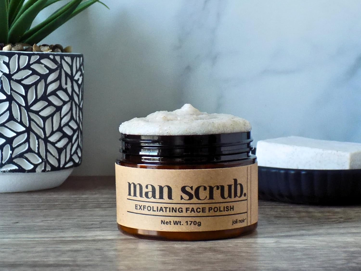 - Face Scrub for Men - Walnut Exfoliating Face Sugar Scrub - Walnut Powder, Pumice, Sugar - for Oily Acne Prone Skin Types