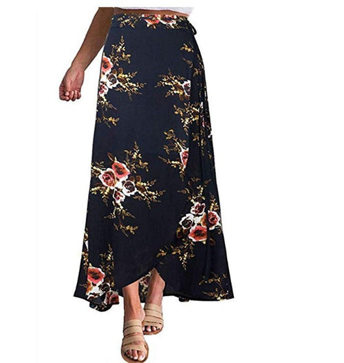 Bohemian Skirt Irregular Split Beach Skirt for Women