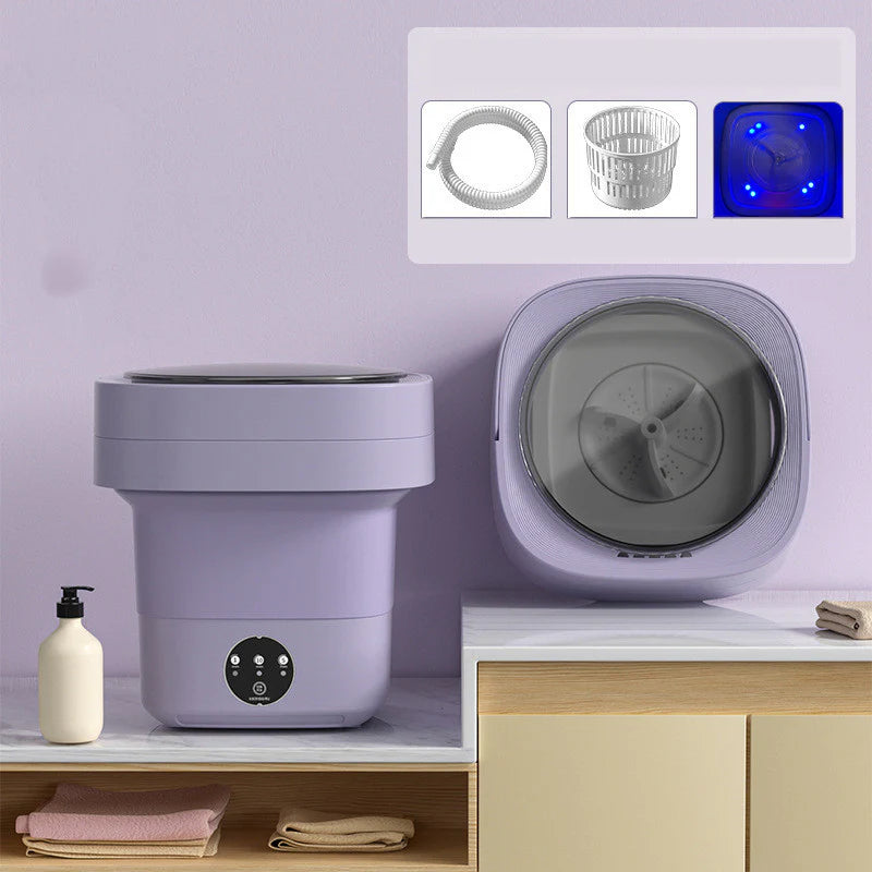 Mini Foldable Washing Machine Portable Mini Socks Underwear Panties Washing Machine Big Capacity 3 Models with Spinning Dry Gadgets