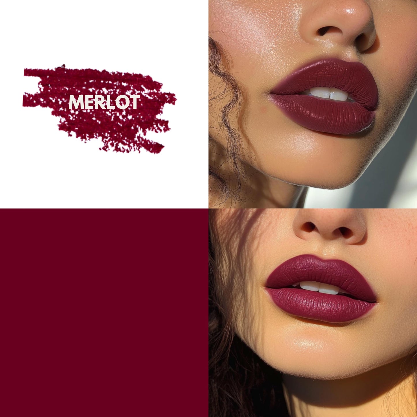 Milky Moon London - Smooth Glide Cream Lip Liner, Long Lasting & Highly Pigmented Dark Lip Liner for Bold lips, Moisturizing Matte Finish, Includes Lip Liner Sharpener & Brush - Plum