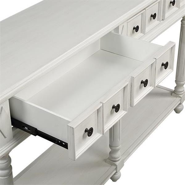 Inch Long Sofa Table With 2 Drawers Of The Same Size And Bottom Storage Rack