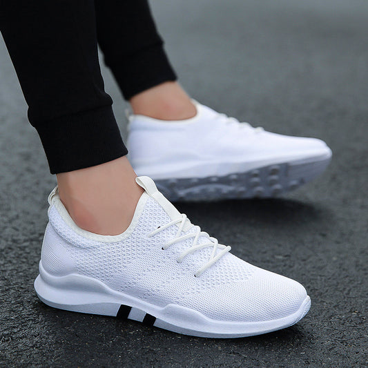 Summer Mesh Shoes New Men&#039;s Sports Casual Running Shoes Breathable Flying Woven Student Outdoor Sneakers