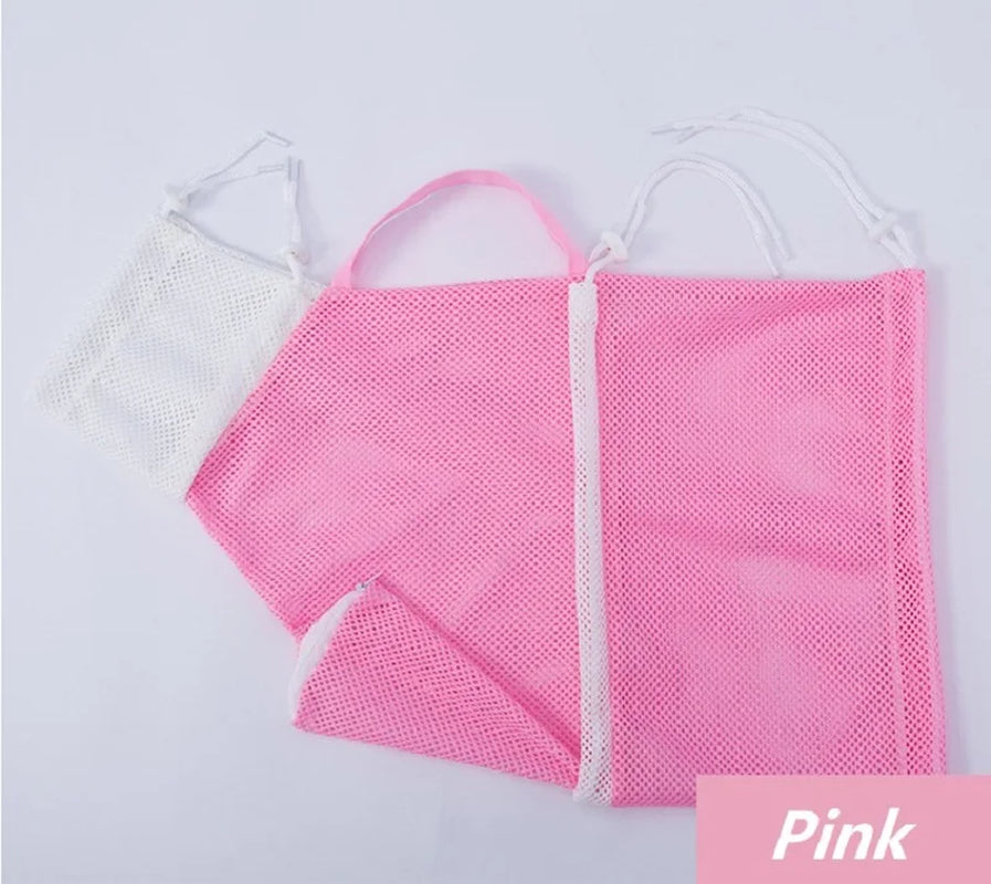 Cat Grooming Shower Bag Mesh Polyester Wash Mesh Bags Adjustable Cats Restraint Bag Prevent Scratching for Bathing Nail Trimming