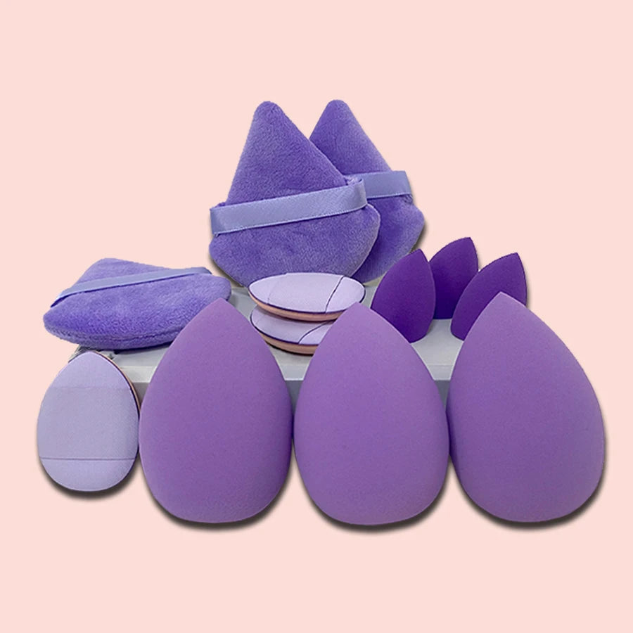 12Pcs Makeup Tool Set Size Size Giant Soft Makeup Egg Makeup Powder Suitable for Base Makeup Corner Makeup Setting Novice Makeup