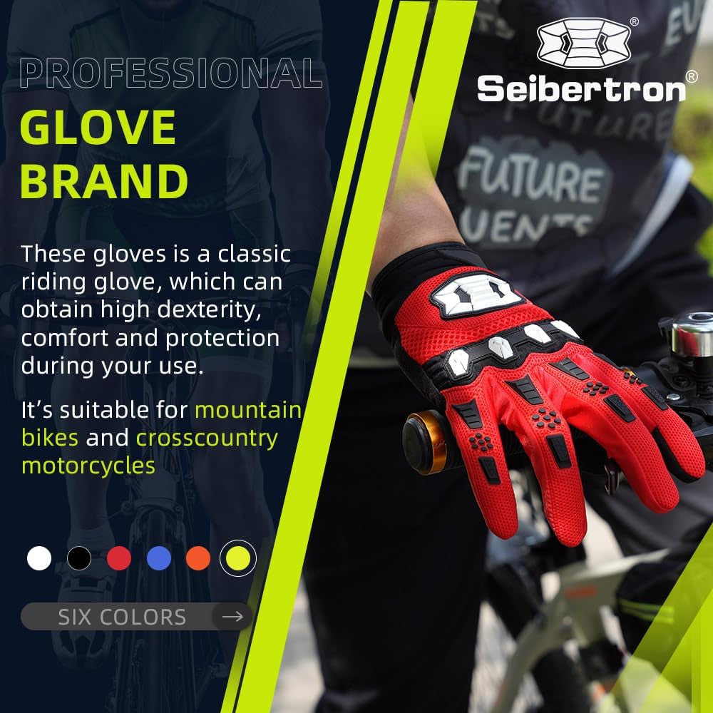 Unisex BMX MX ATV MTB Racing Mountain Bike Bicycle Cycling Off-Road/Dirt Bike Gloves Road Racing Motorcycle Motocross Sports Gloves Touch Recognition Full Finger Glove