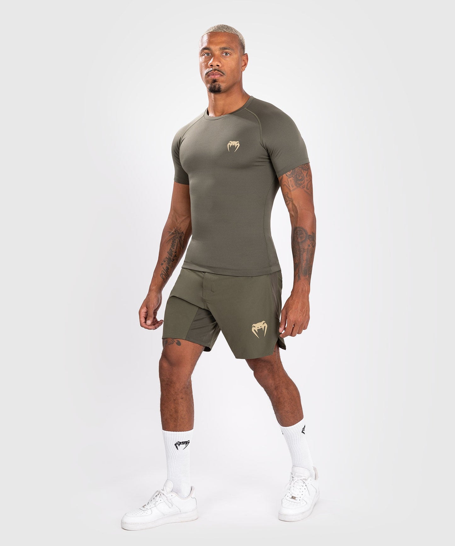 Venum Contender Herren Kurzarm Rashguard - Khaki