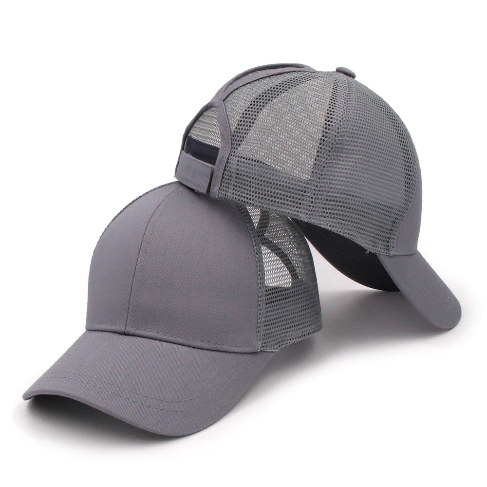 Wish Amazon&#039;s New European And American Women&#039;s Ponytail Cap Spot Summer Breathable Mesh Cap Back Opening Baseball Cap Can Be Customized