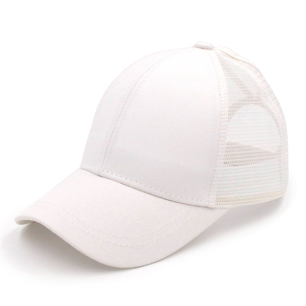 Wish Amazon&#039;s New European And American Women&#039;s Ponytail Cap Spot Summer Breathable Mesh Cap Back Opening Baseball Cap Can Be Customized