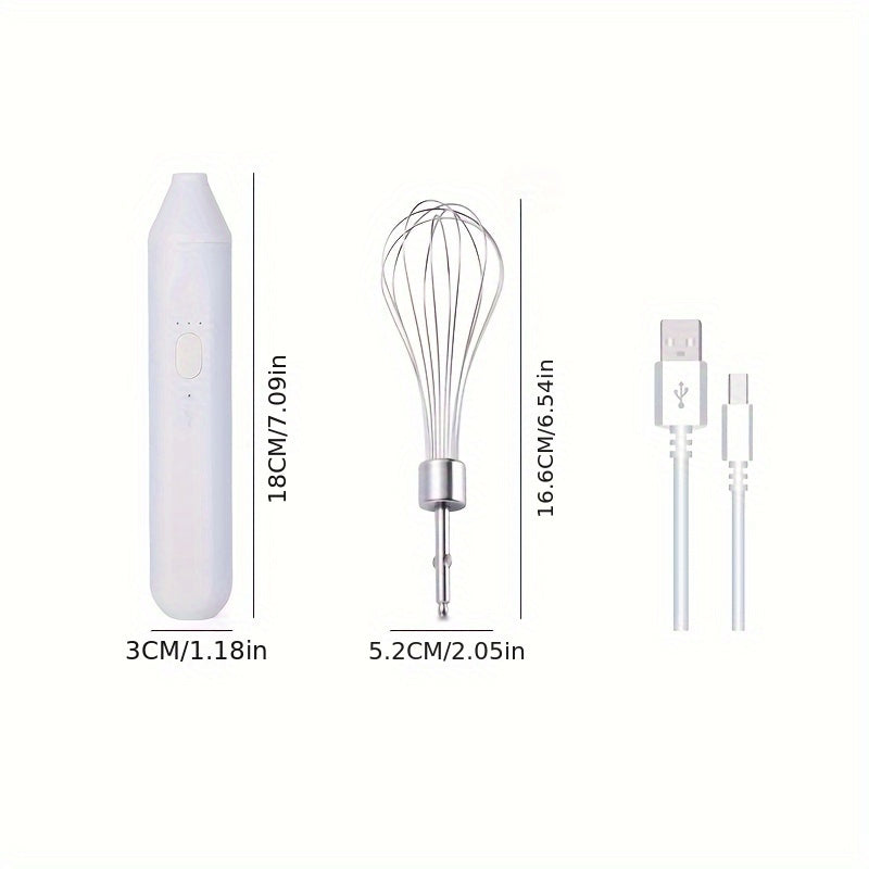 Hand-held Electric Whisk Household Baking Cake Egg White Whisk Small Straight Handle Whisk Wireless Whisk